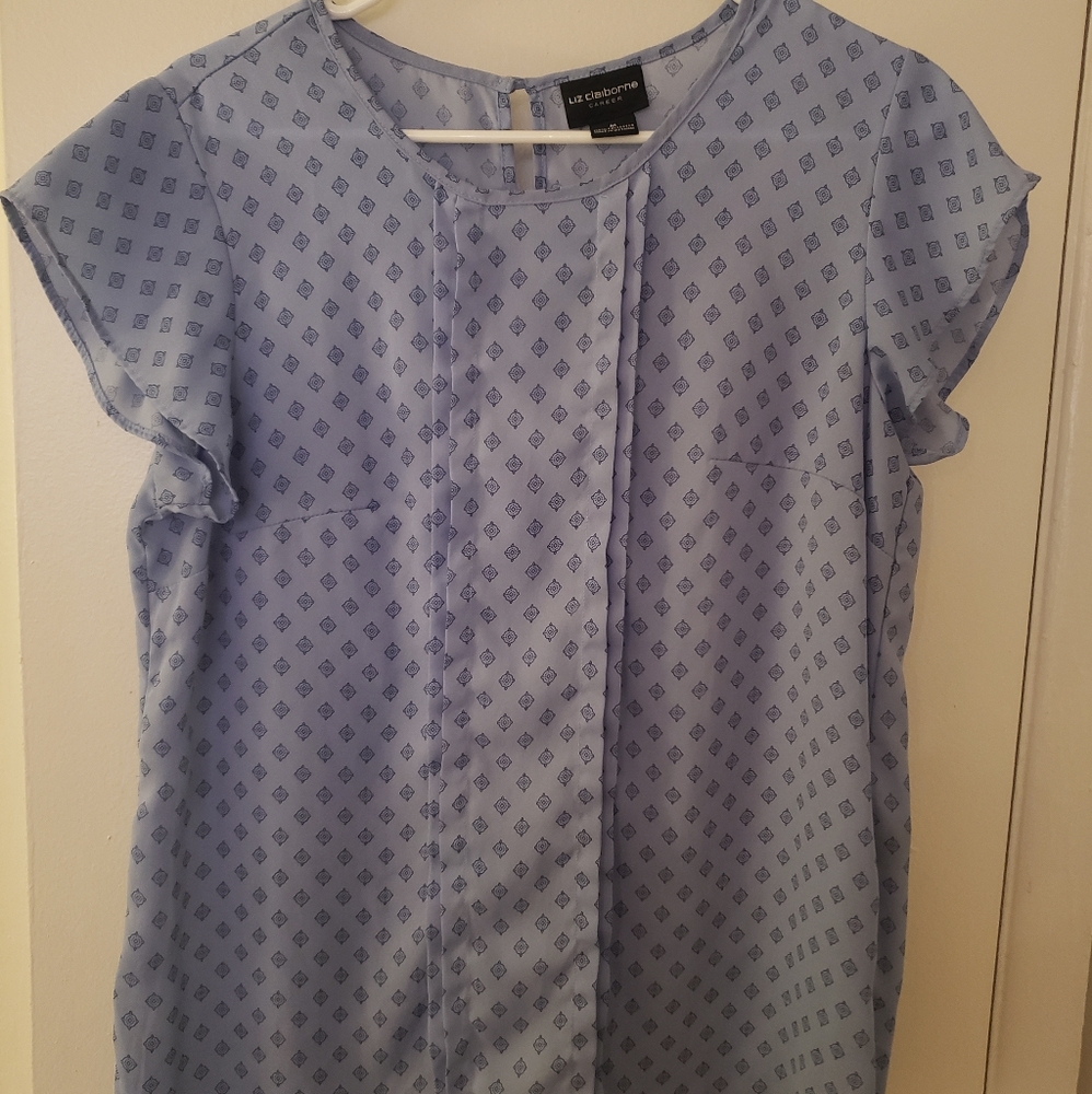Blue Chiffon Top
